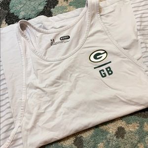 Under Armour Tops - Green back packers women racer back tank top Under Armour Tops - Green back packers women racer back tank top